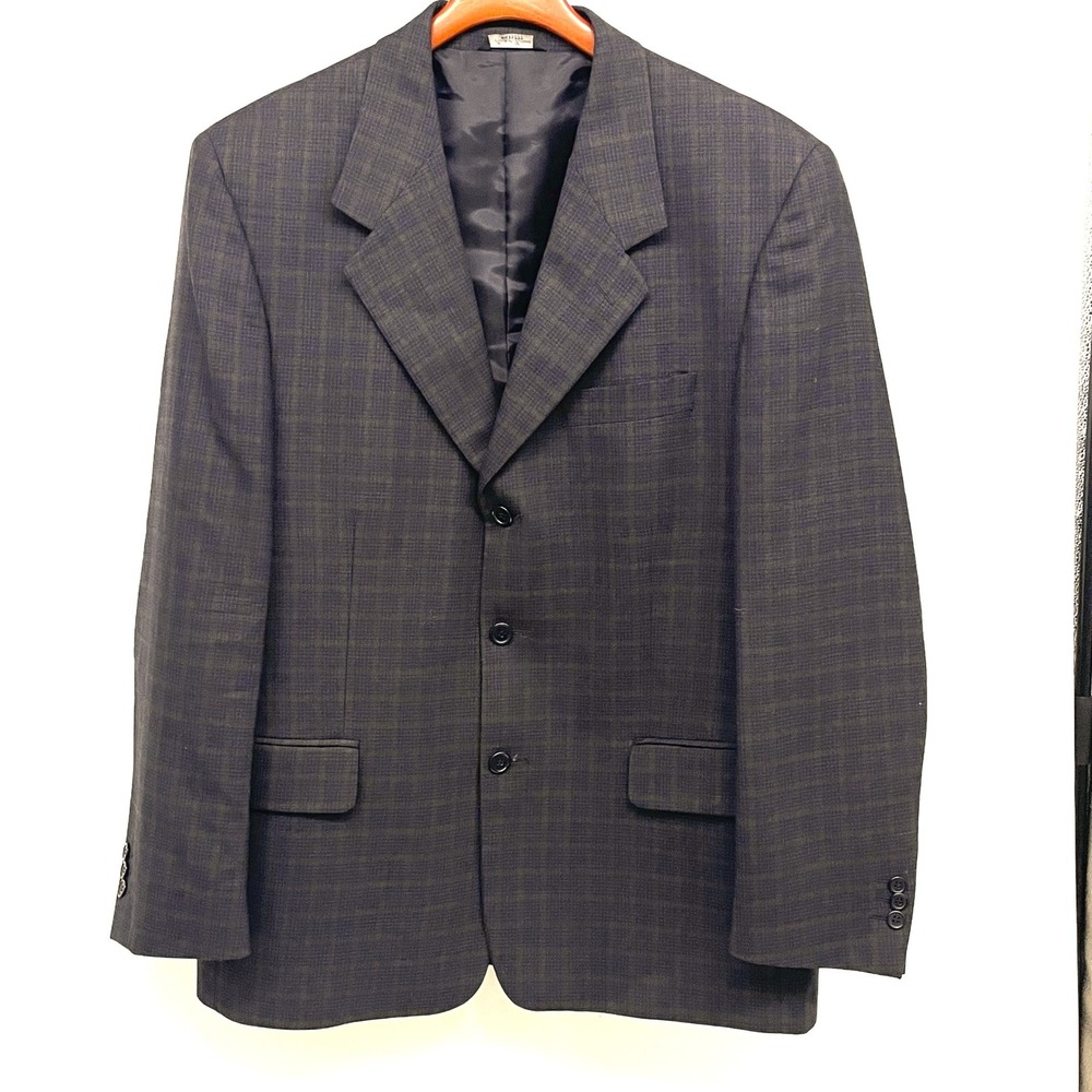 Louis Roth Men's Wool Glen Plaid Blazer Suit Jacket Sport Coat‎ 44R